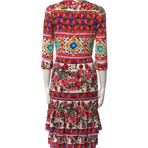 Dolce & Gabbana Mambo print silk dress IT 40 - Picture 3 of 5